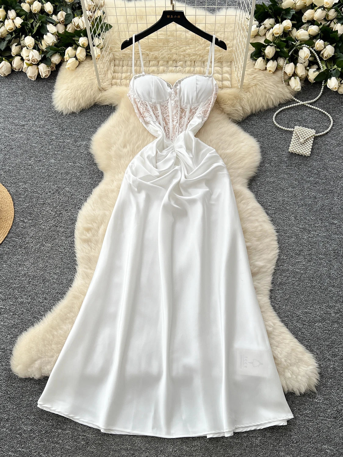 white christmas dresses Essential Women's Designer Washed Silk Slip Dress main image 0