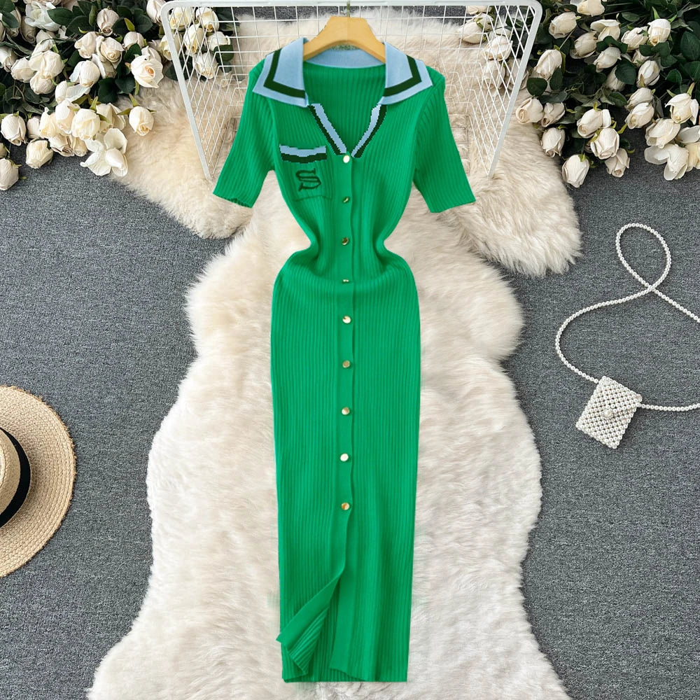 jewelry to go with green dress Kassia Off Shoulder Midi Knit Dress in Green – St Frock