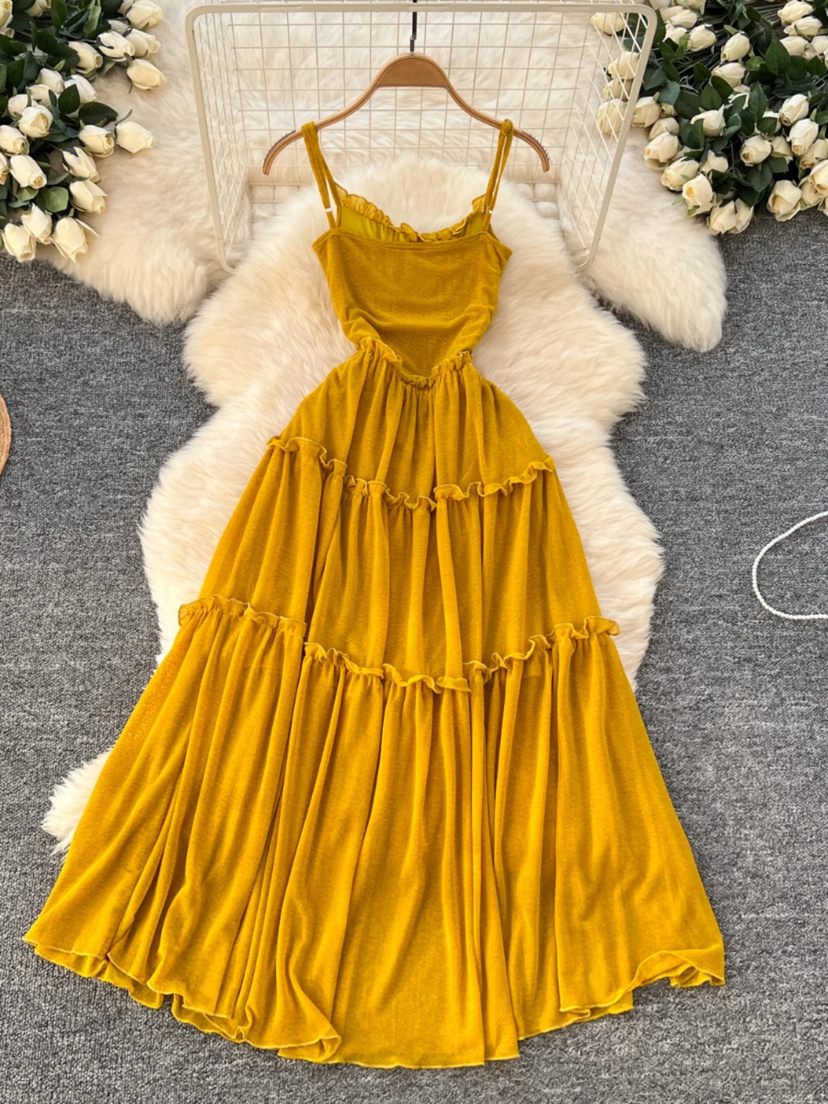 flowy mustard dress River Flow Maxi Dress - Mustard