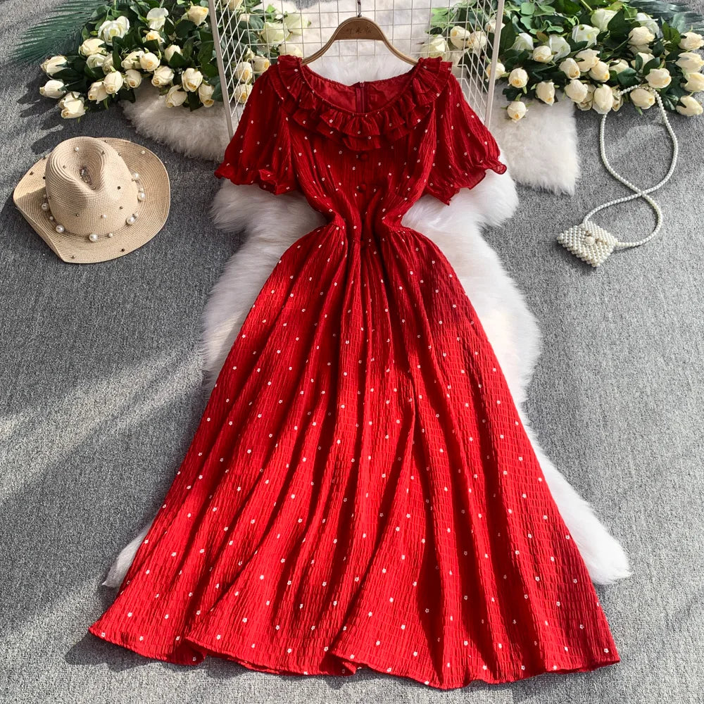 strapless open back dress Red Maxi Dress With Ruffle Slit