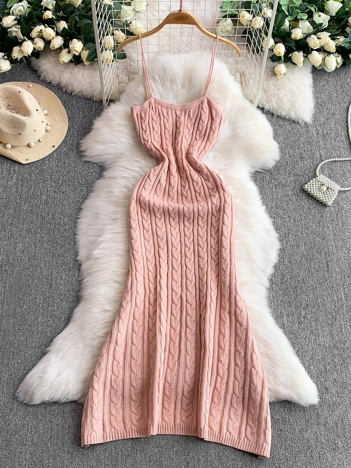 cable knit maxi dress CHICWISH Women Cable Knit Sweater Dress Boat Neck High Waisted Knit Dresses  Elbow Sleeves Solid Fall Trendy Casual Long Dress Apricot at Amazon Women's  Clothing store