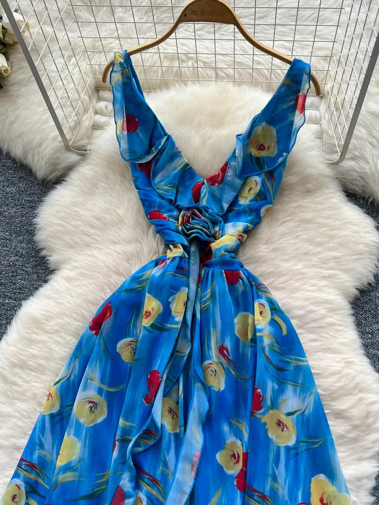 semi formal floral maxi dress Velvi - Cali Maxi Dress - White Floral