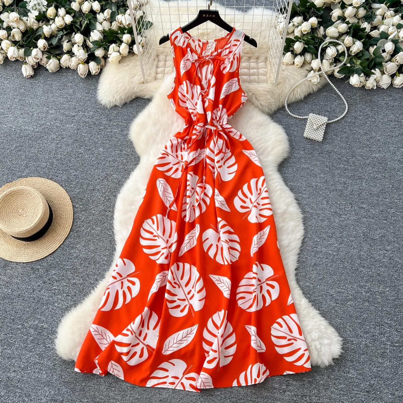 open lace back dress Oliana Asymmetric Halterneck Maxi Dress in Chilli Red main image 0