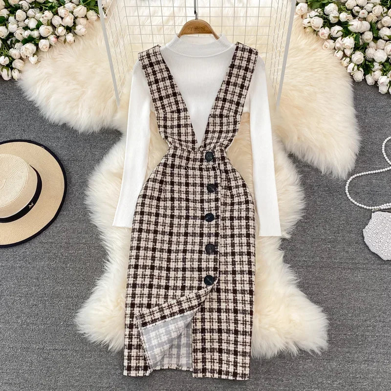 brown plaid pinafore dress Milumia Women's Plaid Sleeveless Overall Dress Flannel Pinafore Short  Dresses Multi Brown Small at Amazon Women's Clothing store