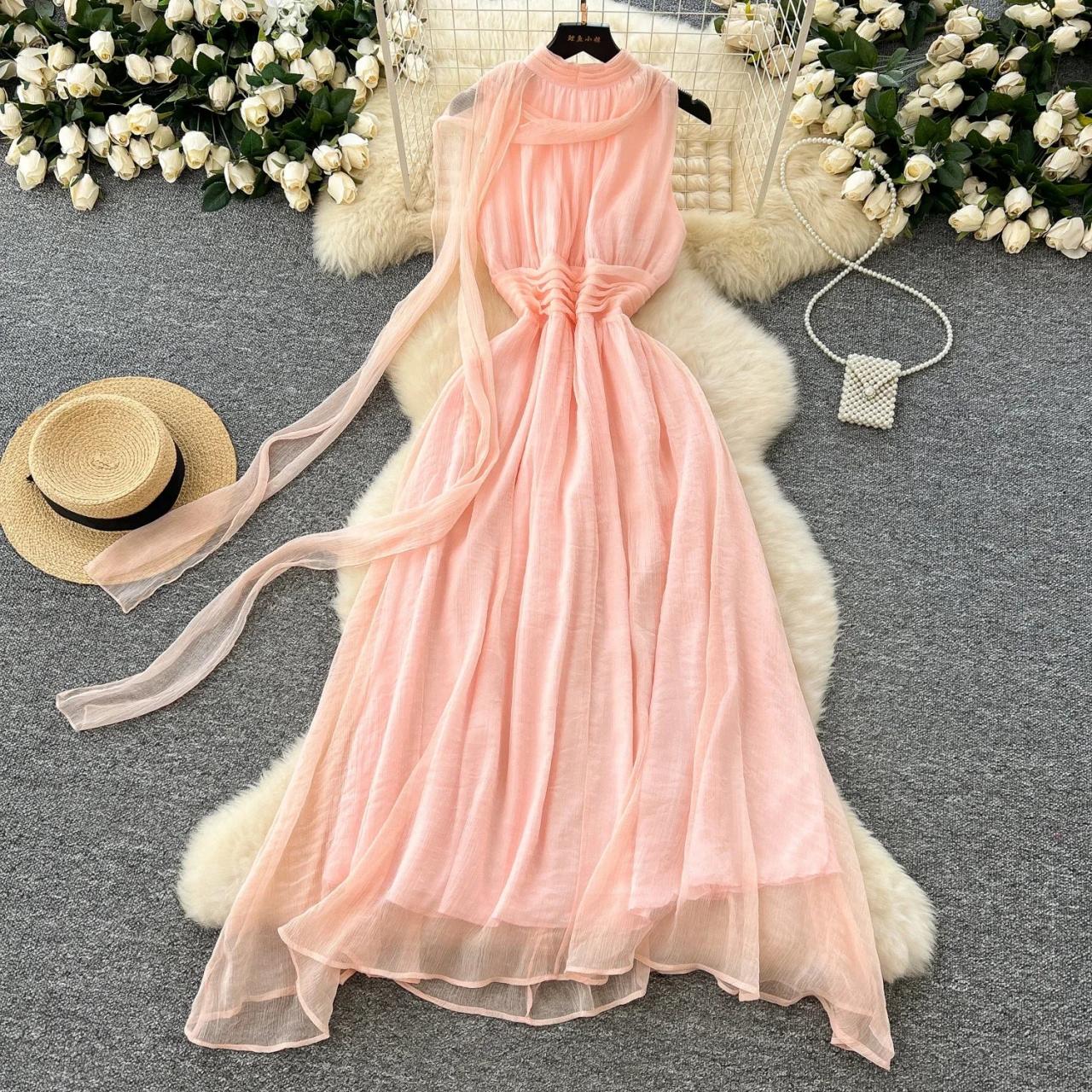 call me elastic ruched maxi dress Caramel Mesh Elastic Straps Ruched Dress